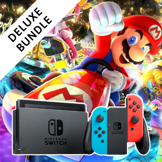 Nintendo Switch Bundle With Mario Kart 8 Deluxe and Nintendo